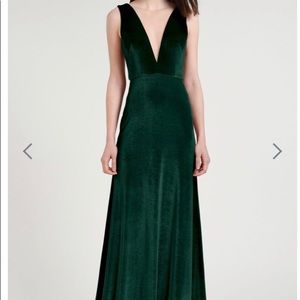 Jenny Yoo Logan emerald green dress